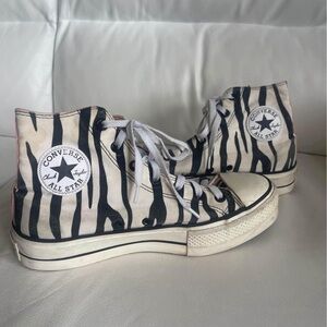 Zebra stripped Converse